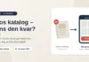 Ellos katalog – finns den kvar? Så handlar du hos Ellos idag Illustration som visar Ellos nedlagda tryckta katalog med en pil till en mobil med webbutiken ellos.se, samt texten "Ellos katalog – finns den kvar?".