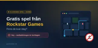 Gratis spel från Rockstar Games – finns de kvar? Grafik med rubriken "Gratis spel från Rockstar Games" och en överstruken nedladdningssymbol, som visar att den officiella gratisnedladdningen av de klassiska spelen är borttagen.