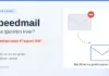 Speedmail – finns tjänsten kvar? Gratis e-post och alternativ idag Grafik med rubriken ”Speedmail – finns tjänsten kvar?” och texten att tjänsten är nedlagd sedan 17 augusti 2018, med ett gråmarkerat kuvert som pekar mot ett nytt blått kuvert för en ny gratis e-postadress.